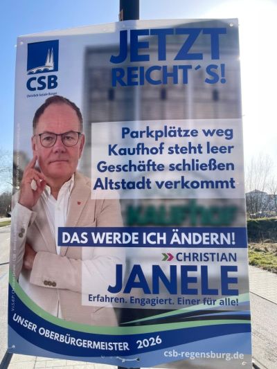 Christian Janele (CSB) 2026, Wahlplakat 2026